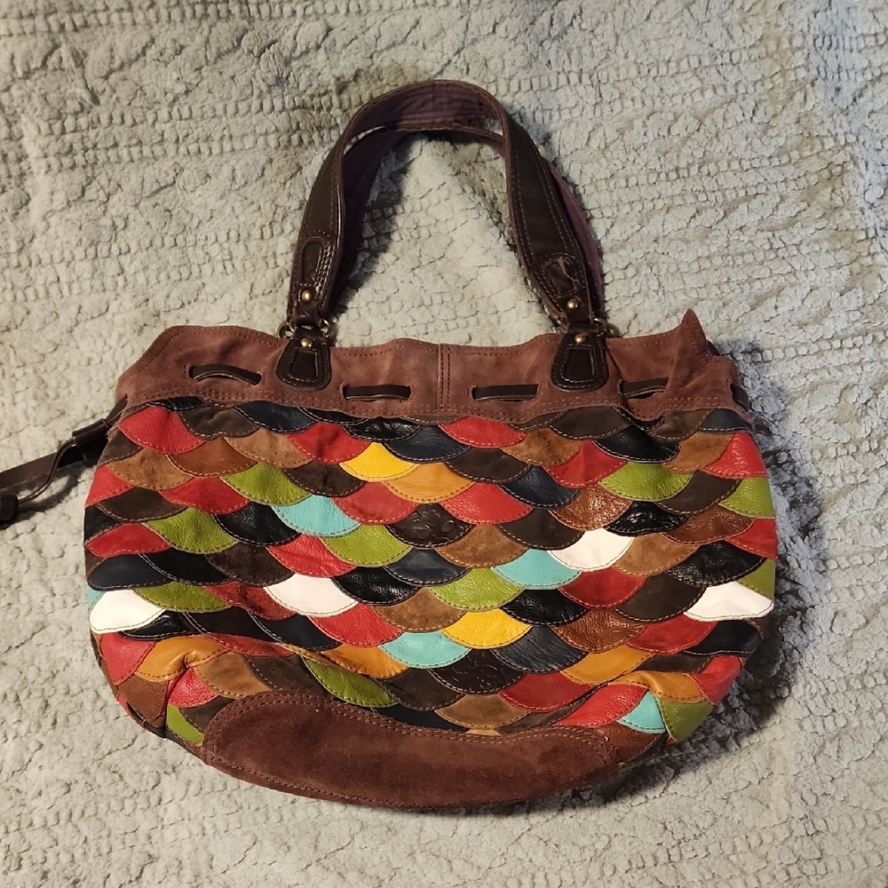 Lucky Brand Colorful Scalloped Shoulder Bag